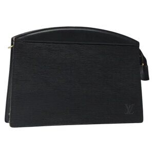 LOUIS VUITTON Epi Trousse Crete Pouch Black M48402 LV Auth 123988